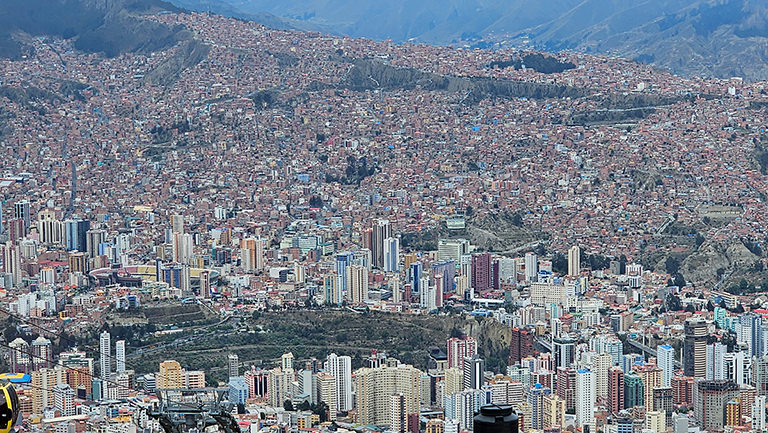 Luftaufnahme La Paz, Bolivien