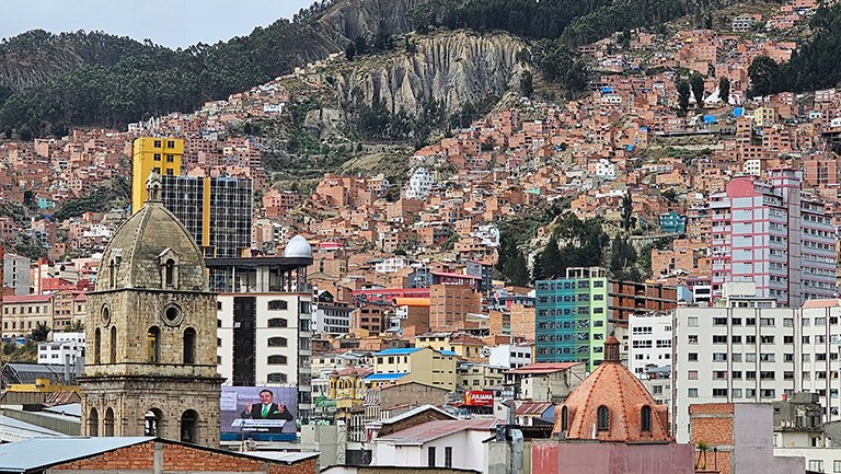 Aussicht Rooftopbar, La Paz, Bolivien