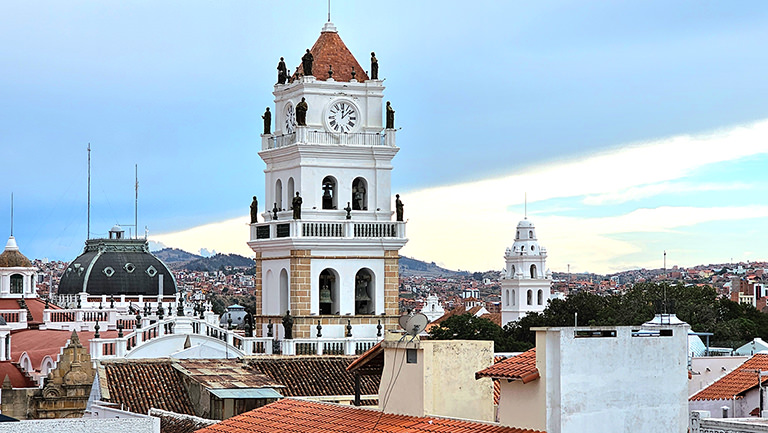 Glockenturm Kathedrale, Sucre, Bolivien Glockenturm Kathedrale, Sucre, Bolivien