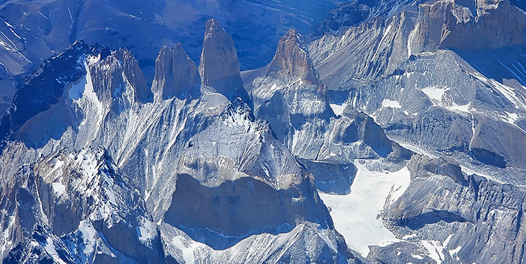 Torres del Paine Luftaufnahme Torres del Paine Luftaufnahme