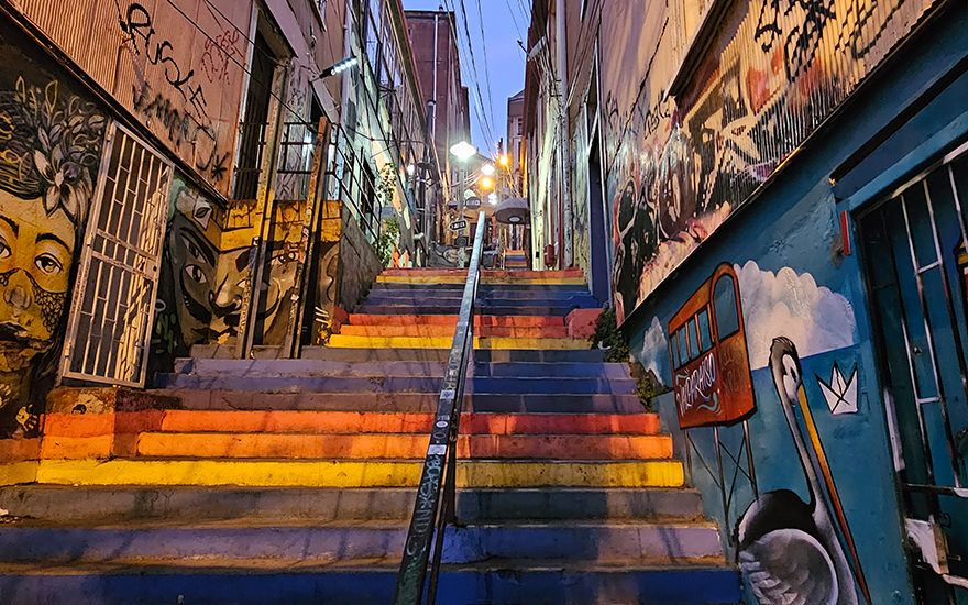 Bunte Treppe, Cerro Alegre, Valparaíso, Chile