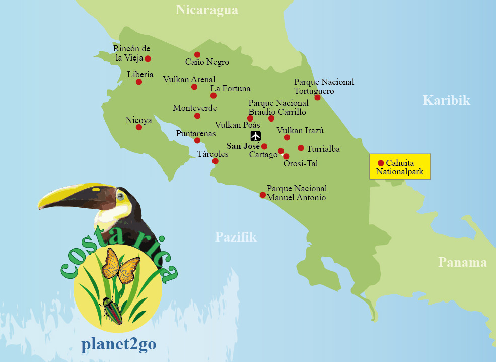 Karte Nationalpark Manuel Antonio