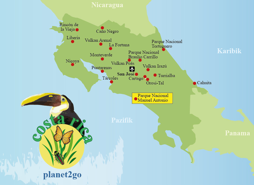 Karte Nationalpark Manuel Antonio