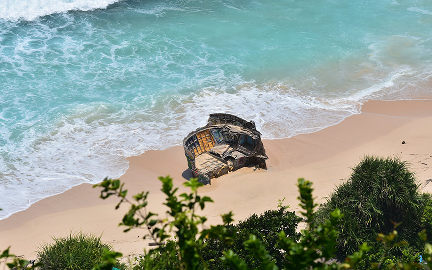 Schiffswrack Nunggalan Beach, Bali