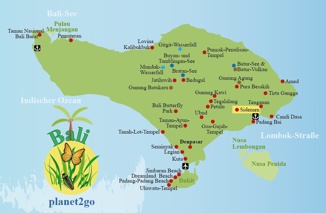 Karte Bali Sidemen