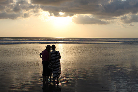 Sonnenuntergang Seminyak Beach
