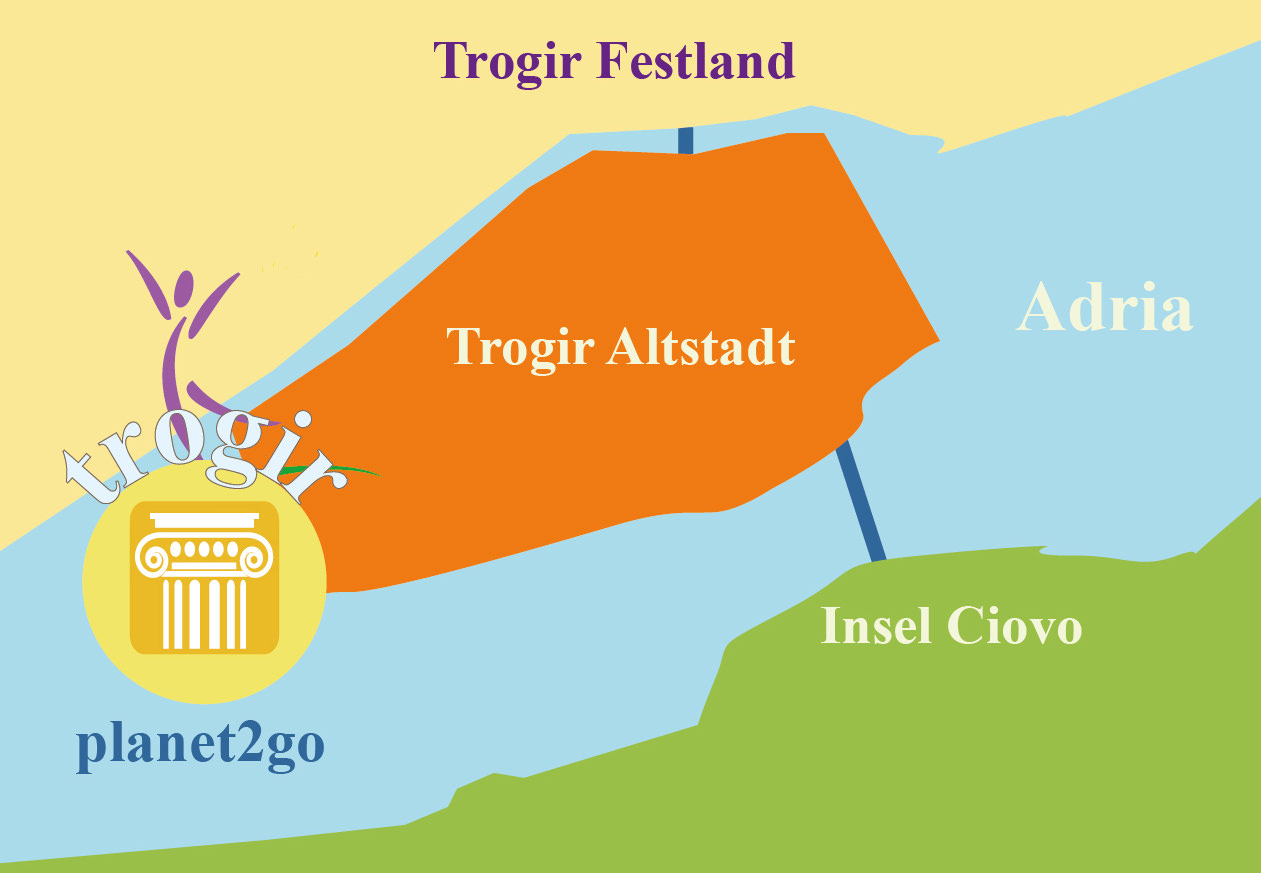 Karte Lage Trogir Altstadt