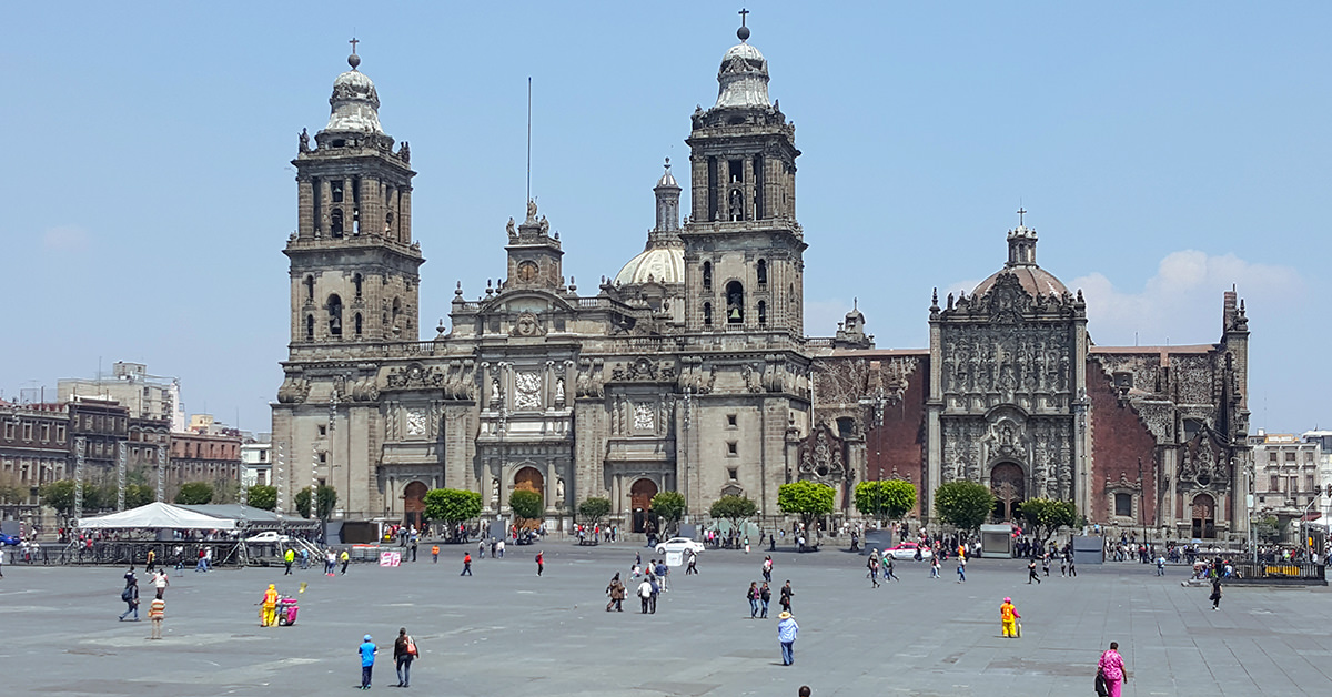 Zócalo mit Kathedrale Zócalo mit Kathedrale