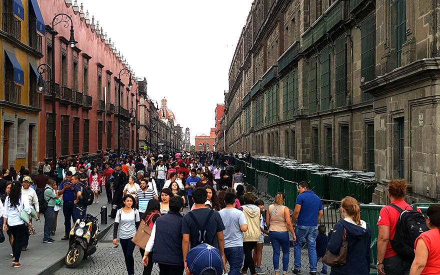 Menschen Straße Mexiko-Stadt Menschen Straße Mexiko-Stadt