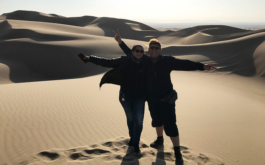 Sonnenuntergang Paracas-Wüste