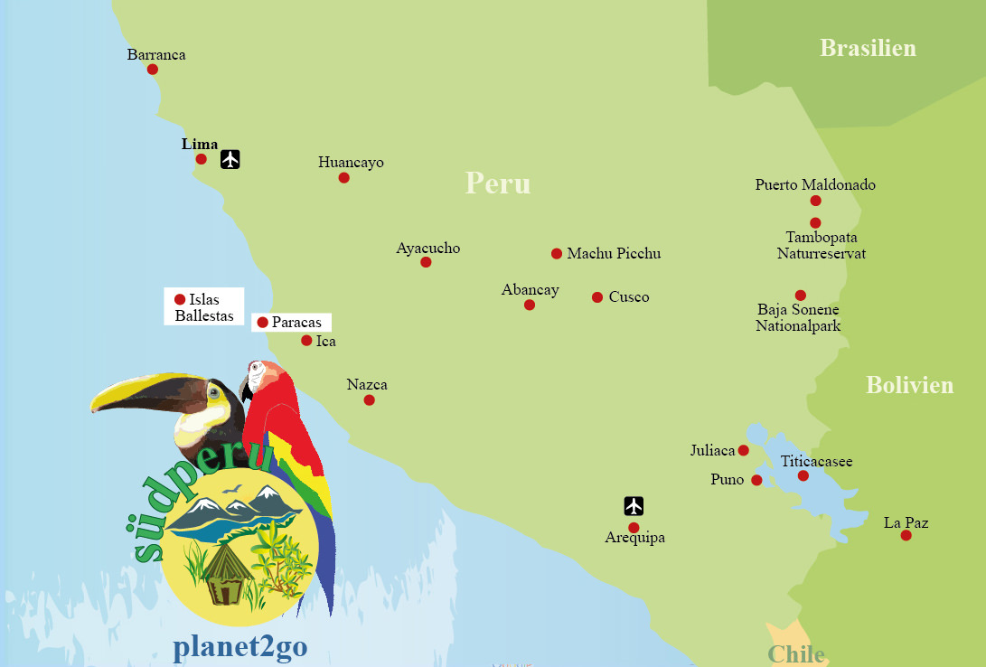 Karte Lage Paracas Peru