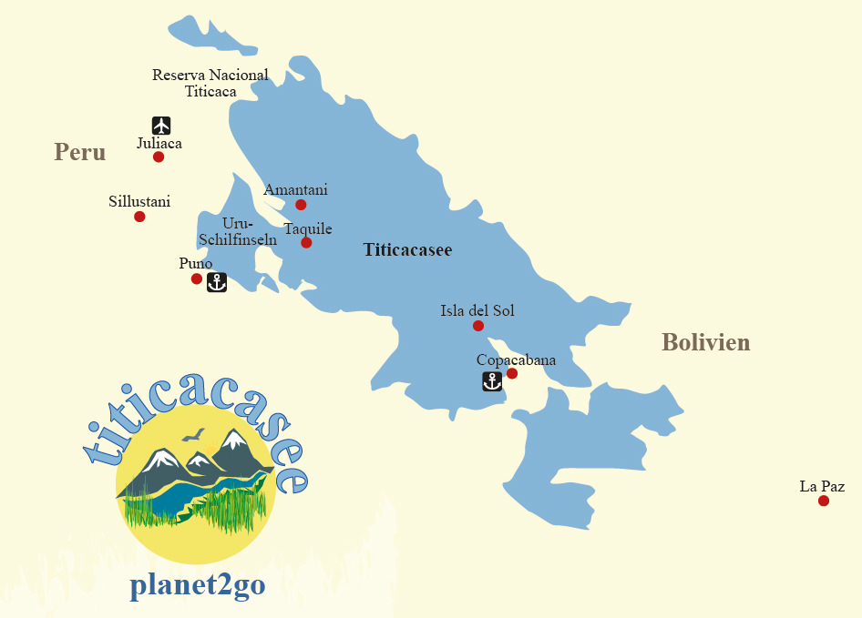 Karte Titicacasee