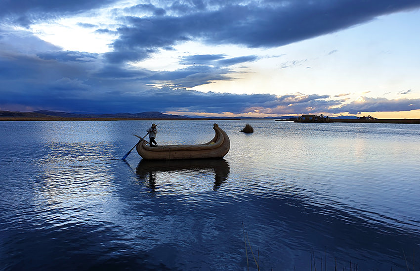 Totora-Schilfboot Titicacasee