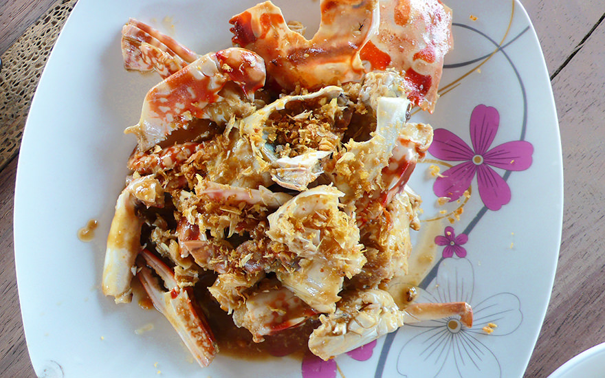 Sea Crabs mit Knoblauch-Pfeffer-Soße