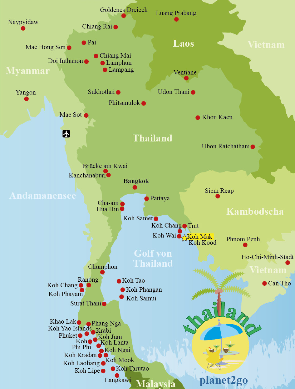 Karte Koh Mak / Thailand