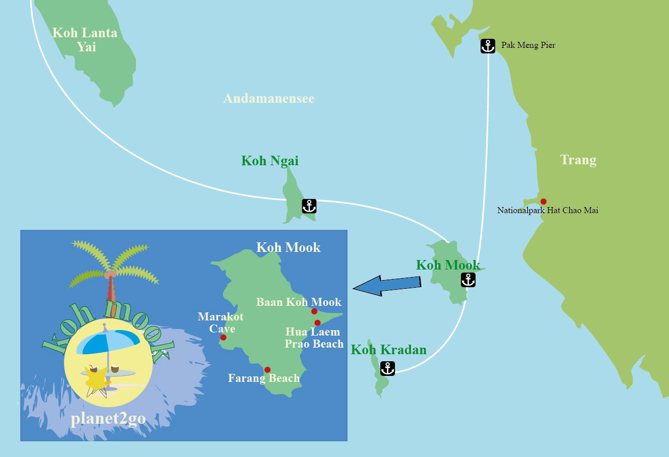 Karte Koh Mook