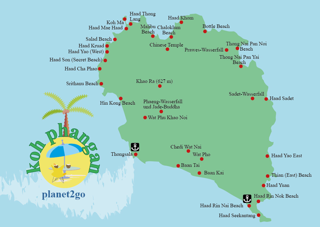 Karte Koh Phangan