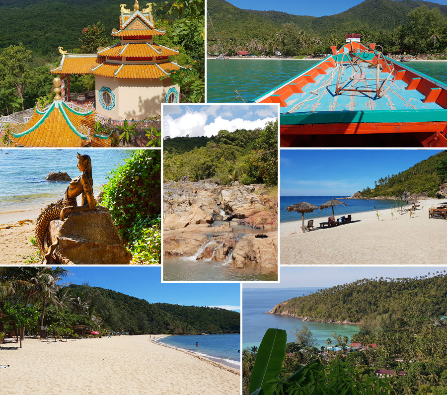 Koh Phangan Sehenswürdigkeiten, u.a. Chinese Temple, Bottle Beach, Than-Sadet-Wasserfall