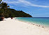 Haad Seekantang (Leela Beach) auf Koh Phangan mit weißem Sand, türkisblauem Meer und Palmen