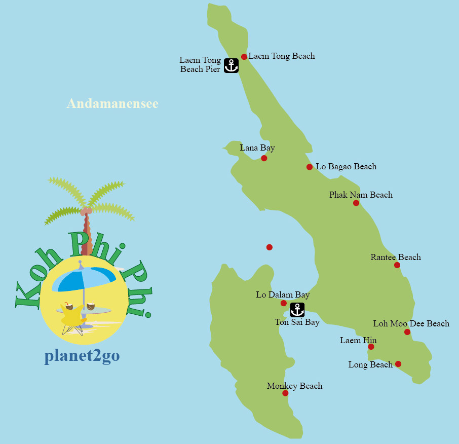 Karte Koh Phi Phi