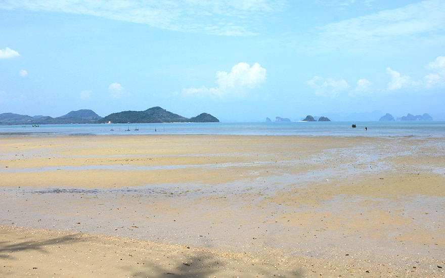 Thiwson Beach bei Ebbe