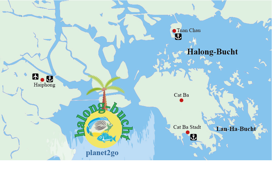 Karte Halong-Bucht