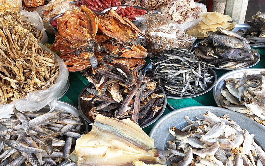 Getrocknete Fische Ben-Thanh-Markt Getrocknete Fische Ben-Thanh-Markt