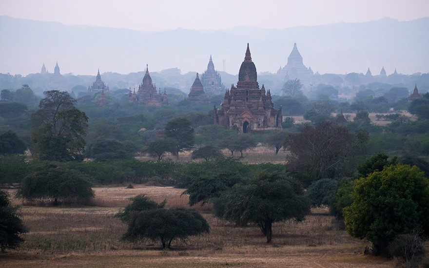 Sonnenuntergang, Pyathada-Pagode