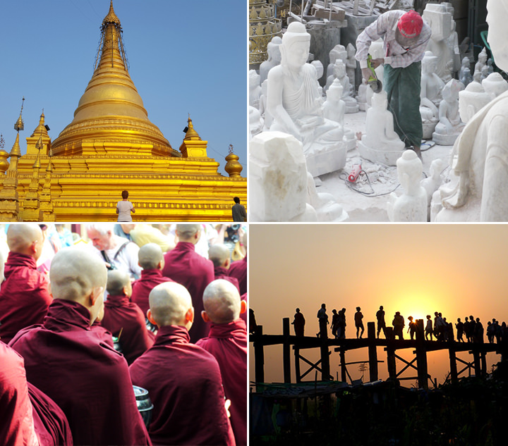 Sehenswürdigkeiten Mandalay und alte Königsstädte